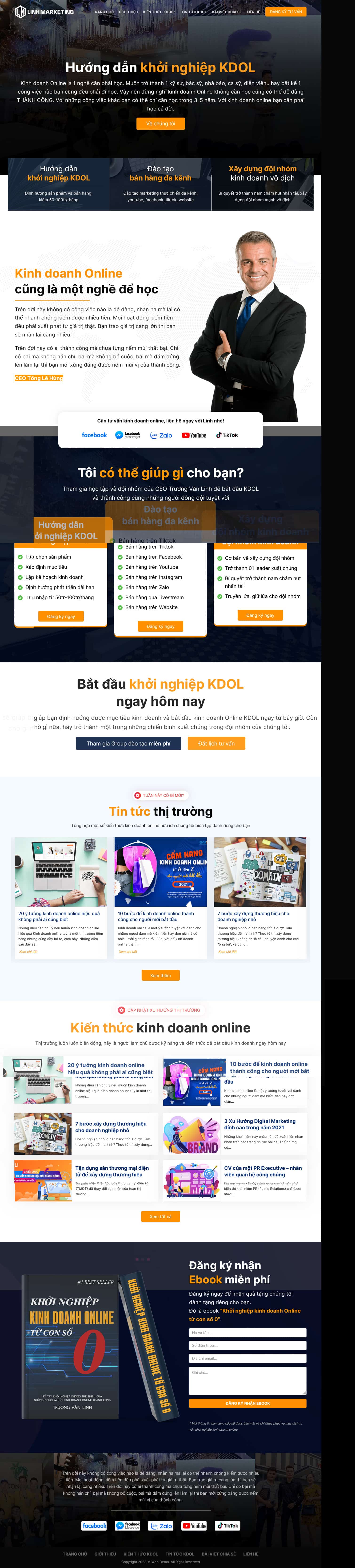 Theme WordPress khóa học kdol