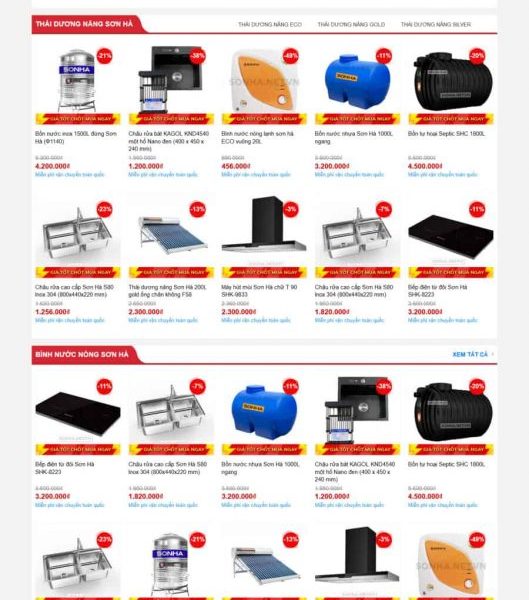 Theme wordpress bán bồn nước