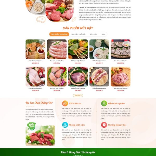 Theme wordpress shop bán đặc sản chả nem