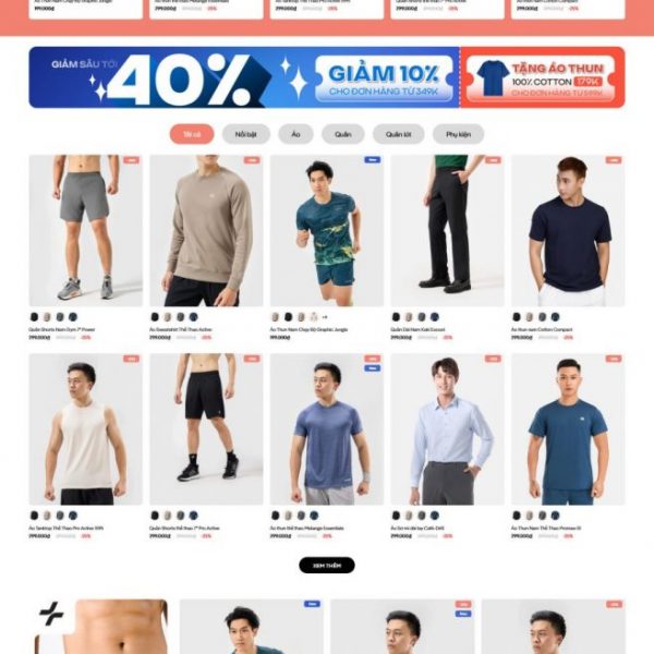 Theme wordpress thời trang coolmate