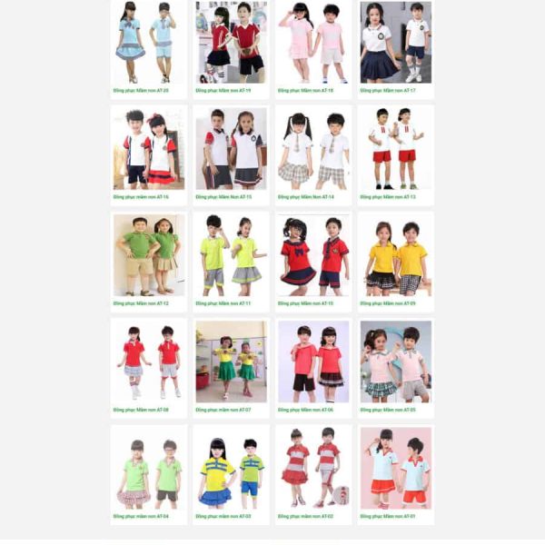 Theme wordpress đồng phục trẻ em