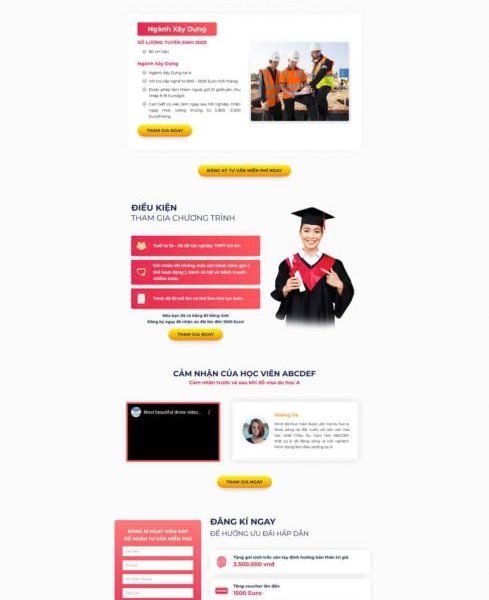 Theme wordpress dịch vụ du học