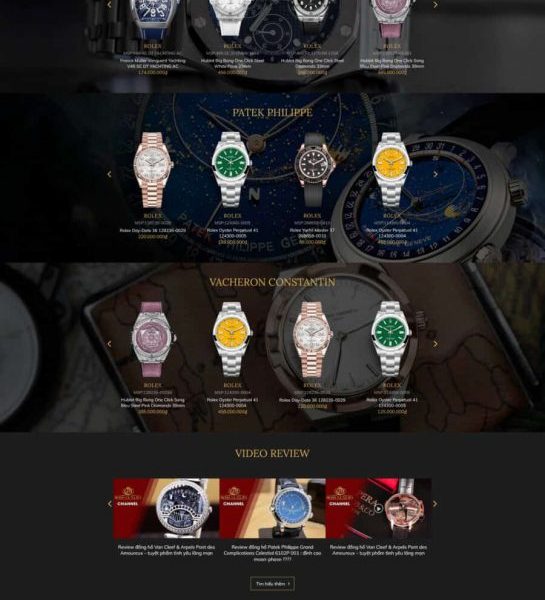 Theme wordpress shop đồng hồ 01