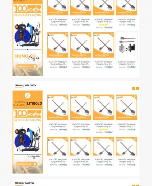 Theme wordpress shop bán dụng cụ nông nghiệp