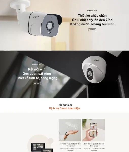 Theme wordpress giới thiệu fpt camera