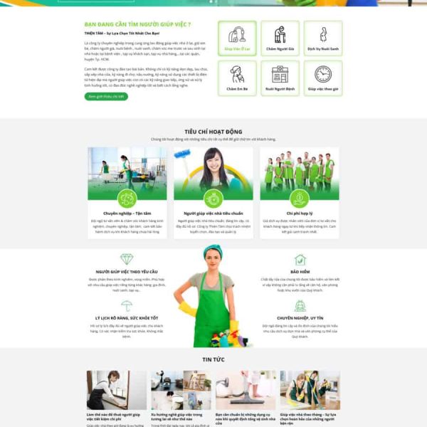 Theme wordpress dịch vụ giúp việc nhà