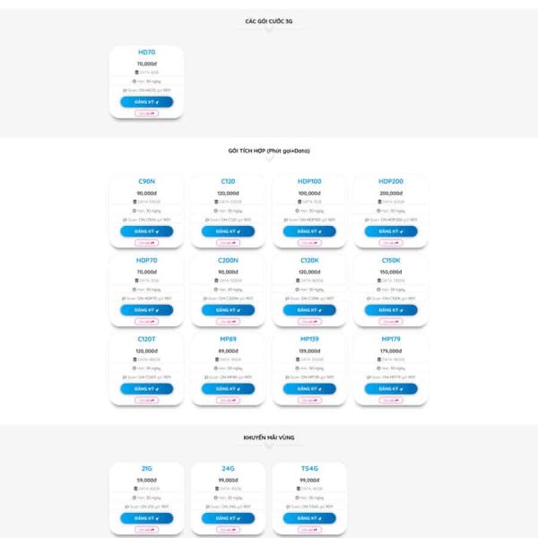 Theme wordpress bán gói cước mobile