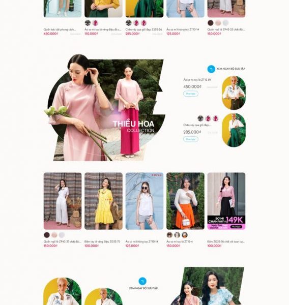 Theme web bán hàng thời trang Gu Mặc