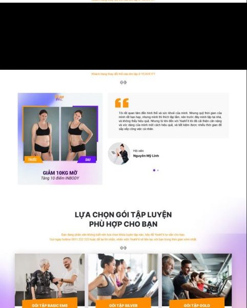 Theme WordPress Phòng Gym 2