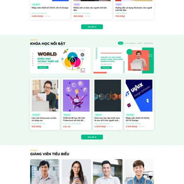Theme wordpress khóa học 12