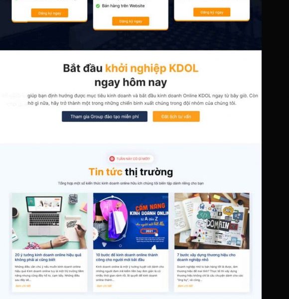 Theme Wordpress khóa học kdol
