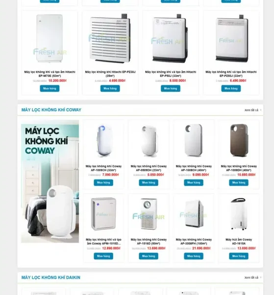 Theme wordpress bán máy lọc khí 4