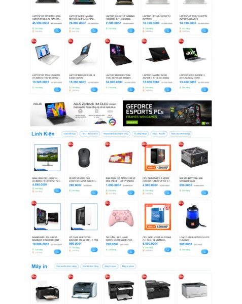 Theme wordpress máy tính 7 - có chức năng trả góp và bild cấu hình