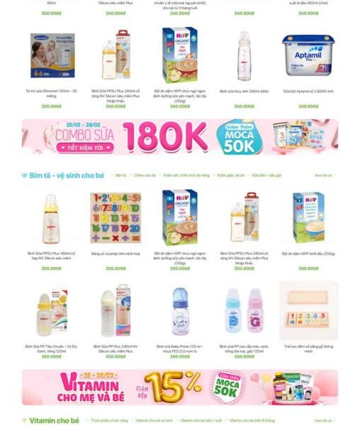 Theme wordpress mẹ và bé 3