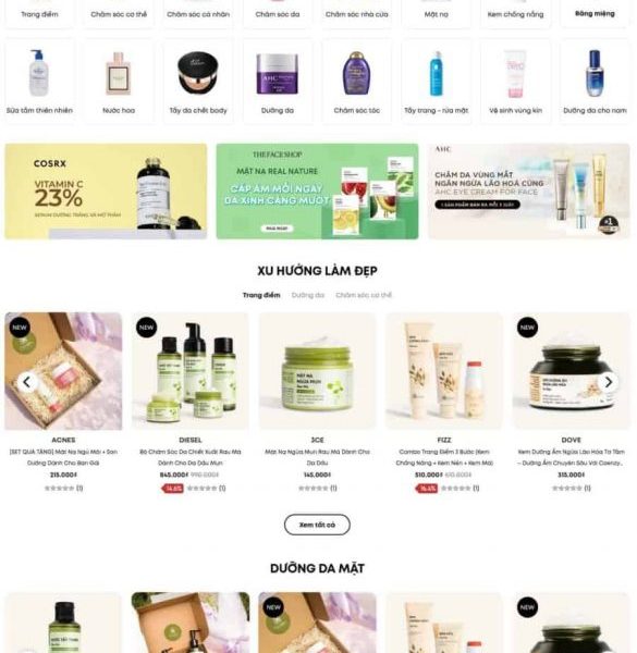 Theme wordpress mỹ phẩm 11