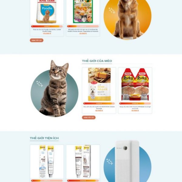 Theme wordpress dịch vụ thú cưng chó mèo