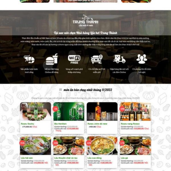 theme wordpress quán nhậu