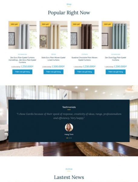 Theme wordpress bán rèm cửa