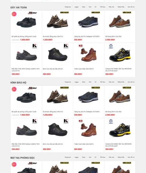 Theme wordpress shop giày