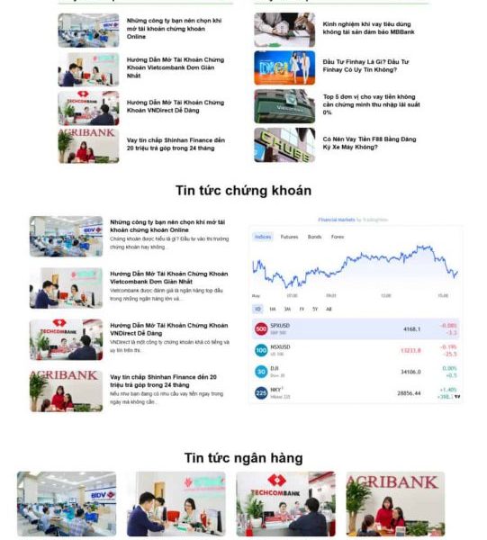 Theme wordpress tài chính