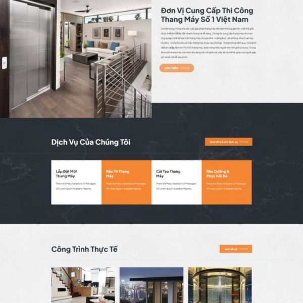 Theme wordpress giới thiệu công ty bán thang máy