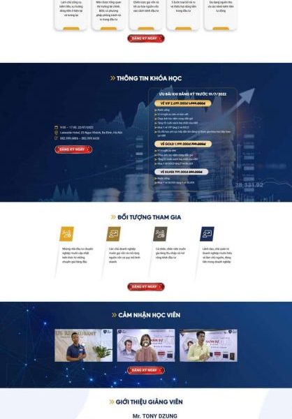 Theme ladingpape khóa học đầu tư doanh nhân