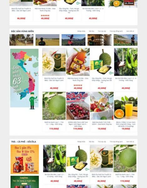 Theme wordpress bán trái cây đặc sản