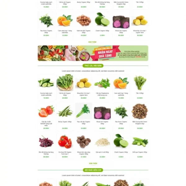 Theme wordpress thực phẩm 26 ,trái cây sạch