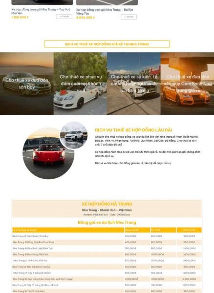 Theme WordPress cho thuê xe 6