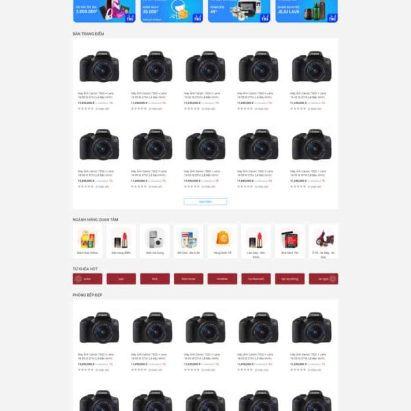 Theme wordpress bán hàng giống tiki