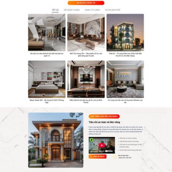 Theme wordpress kiến trúc xây dựng nhà đẹp