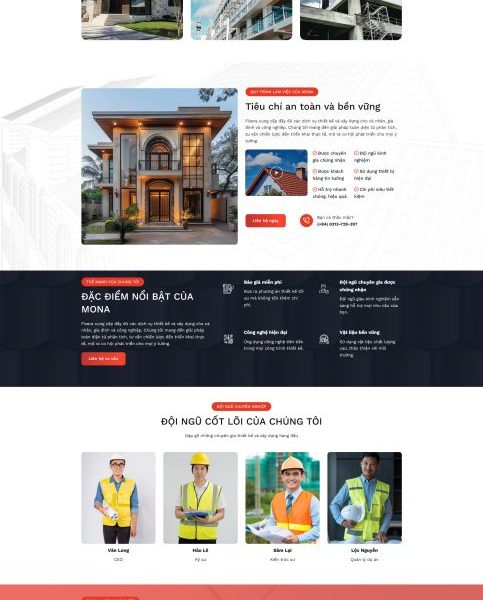 Theme WordPress Kiến Trúc 7 – Giao diện kiến trúc sang, show dự án đẹp